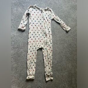 Kyte baby polka dot zipper pajamas